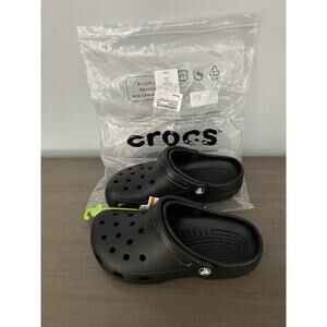 Black Crocs Adult Classic Slip On Sandals Ultra Light Water-Friendly Women Sz 7